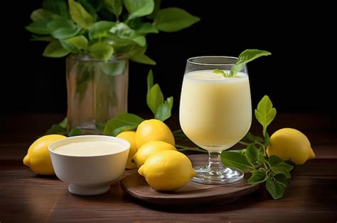 Premium AI Image | Creamy Limoncello Italian Drink