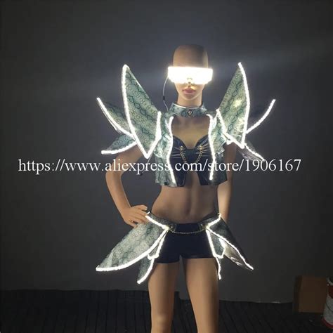 New Design Led Luminous Light Up Sexy Women Suit Clothes Flashing