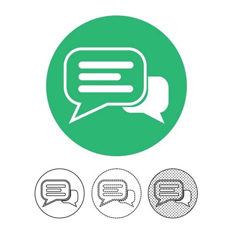 Three Speech Bubbles In Different Colors On A White Background With