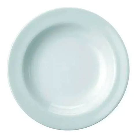 Juego De Platos Hondos Schmidt De Porcelana Blanca De Cm