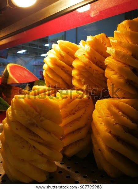 Nude Pineapple S Fruit Shop Stock Photo 607795988 Shutterstock