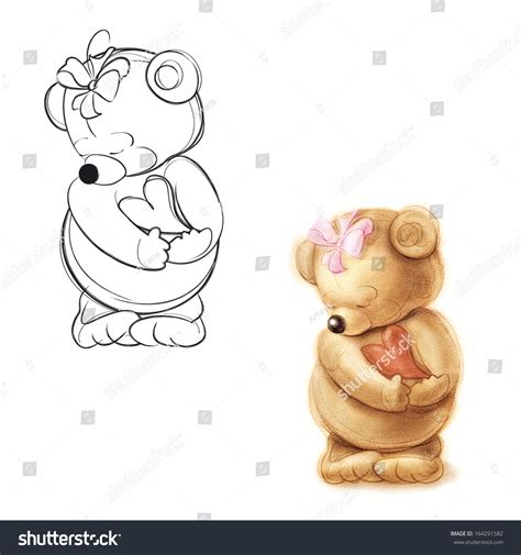 Teddy Bear Love Drawing Bear Stock Illustration 164291582 | Shutterstock