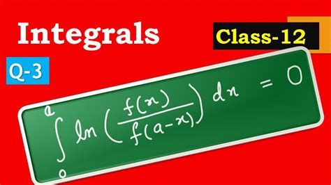 Class 12 Calculus Definite Integral Cbse Q S 1 Youtube