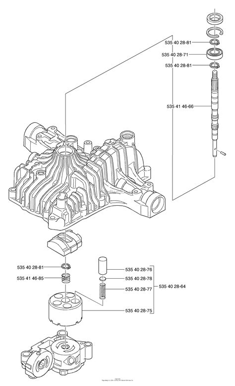 Husqvarna Tuff Torq K 66 Transmission 2002 06 Parts Diagram For Pump