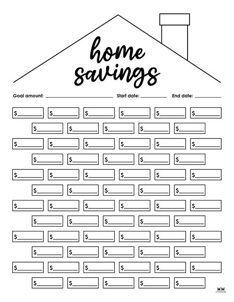 Savings Trackers Free Printables Printabulls