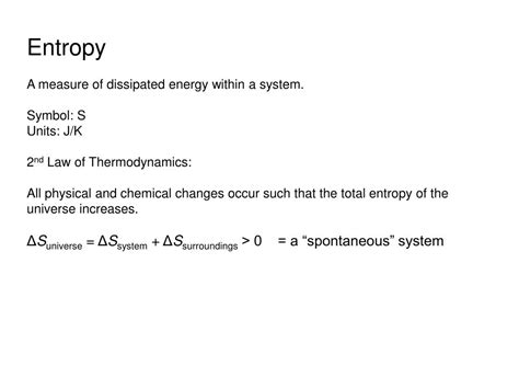 PPT - Section 19.1 Entropy and the Three Laws of Thermodynamics PowerPoint Presentation - ID:3195014