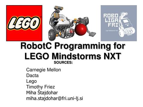 PPT - RobotC Programming for LEGO Mindstorms NXT PowerPoint Presentation - ID:6664055