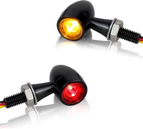 Amazon Quasco Universal Motorcycle Turn Signals Amber Red Led Turn