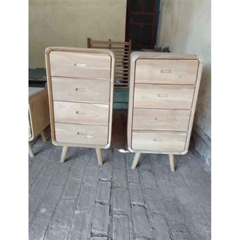 Jual Meja Nakas Minimalis Laci 4 Drawer Kayu Jati Minimalis Rak