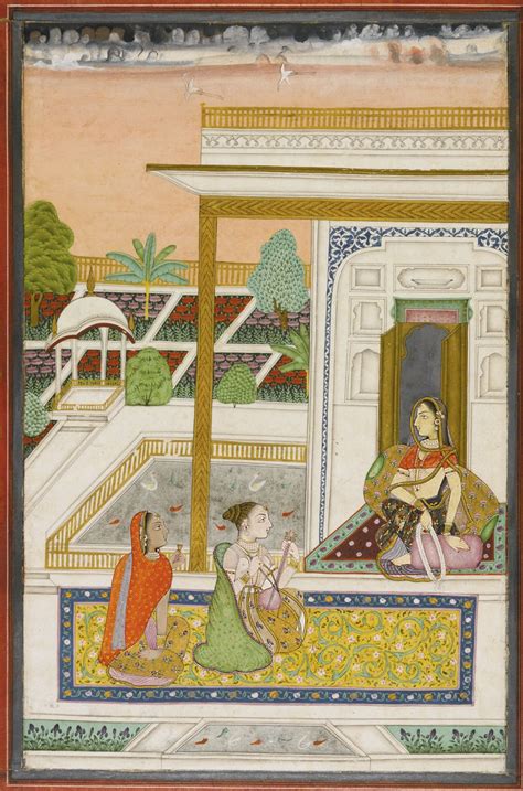 An Illustration To A Ragamala Series A Ragini Of Hindol Raga Deccan