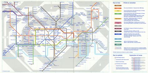 London Underground Tube Map First Four Panel Map October 2001 Old