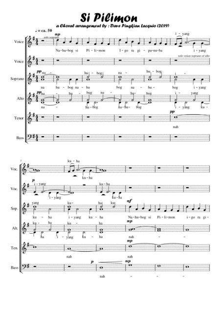 Si Pilimon Sheet Music PDF Download - sheetmusicdbs.com