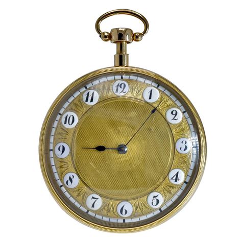 French 18k Yellow Gold Musical Quarter Hour Repeating Pocket Watch