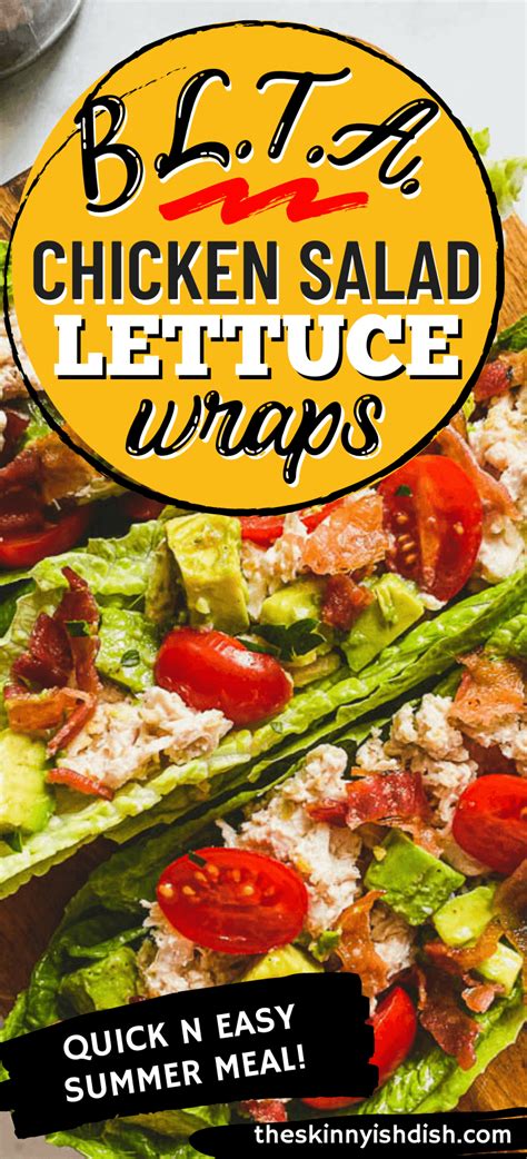 Blta Chicken Salad Lettuce Wrap Perfect Summer Meal