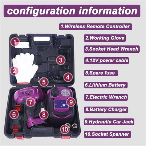 Feanisifei Kit Hidr Ulico De Gato El Ctrico Para Autom Vil Control