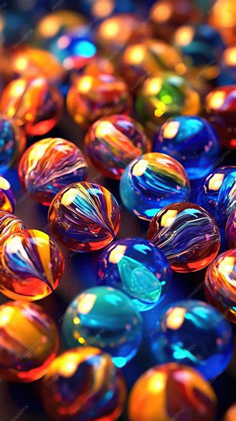 Premium Ai Image Illustration Of Glass Marbles Background Ai Generated