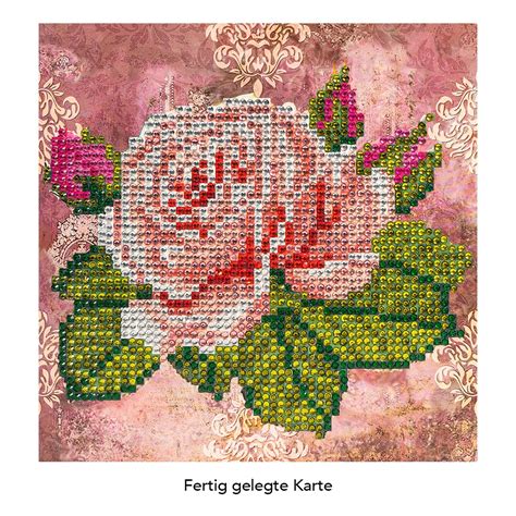 Diamond Painting Gru Karte Strass Rose Cm X Cm Inkl Zubeh R