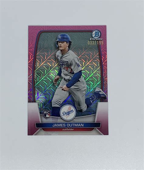 Bowman Chrome Mega Box James Outman Pink Mojo Refractor Rc