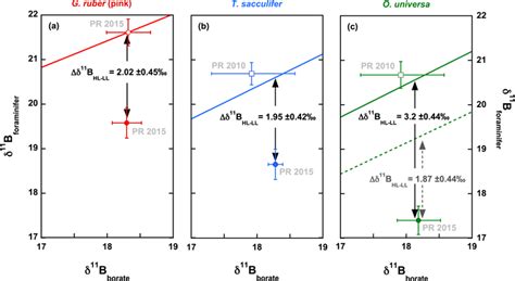 Boron Isotopic Composition Of Foraminifera Grown Under High Light HL