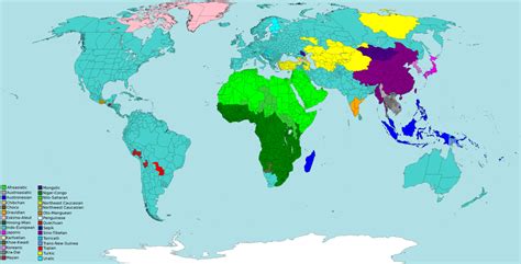 Language Family World Map - Kenjutaku