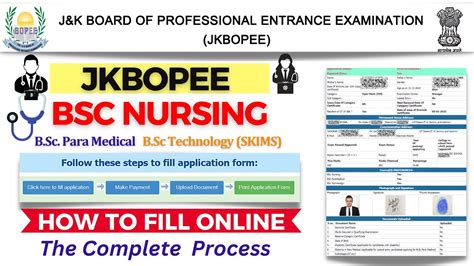 JKBOPEE BSC Nursing Application Form 2024 How To Fill Jkbopee Bsc