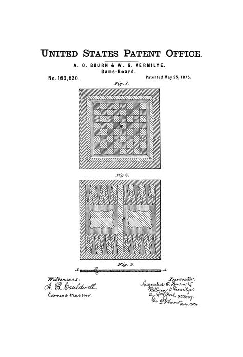 Game Board Patent - Patent Print, Game Room Decor, Game Night, Board G