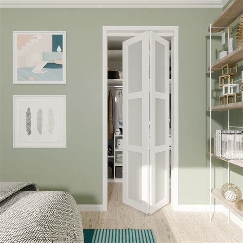 Frosted Glass Bifold Closet Doors Dandk Organizer