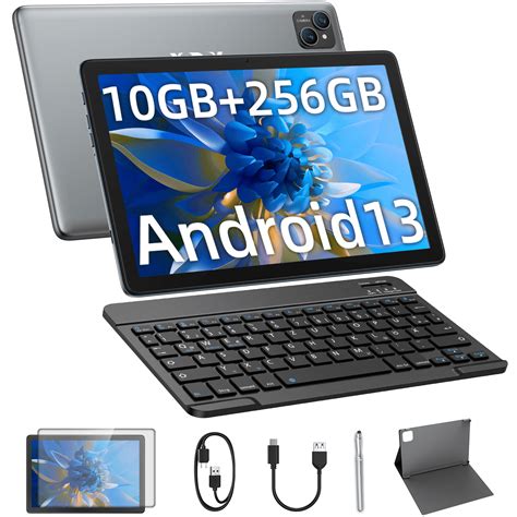 10GB RAM 256GB ROM Tablet 10 inch Tablet with Keyboard,HD 4K Screen ...