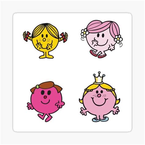 "Little miss characters" Sticker for Sale by Noelaani | Redbubble