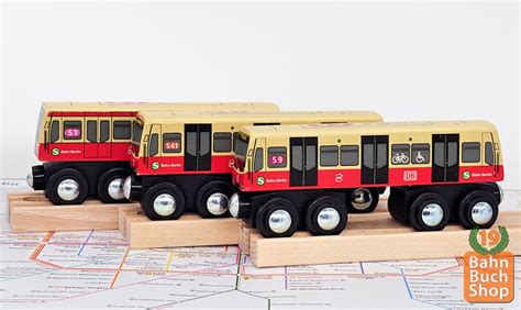 Holz S Bahn Berlin Spielzeug für Kinder Linie S5 Strausberg Nor