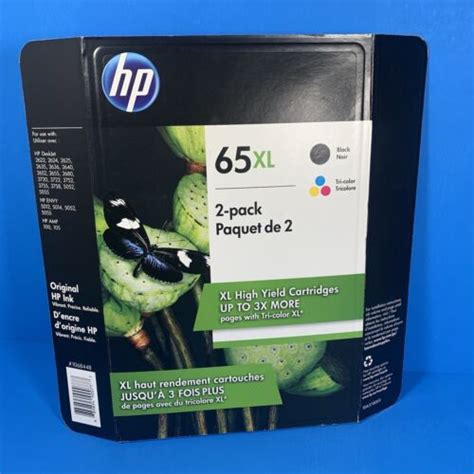 Hp 65xl 2 Pack High Yield Black Tri Color Original Ink Cartridge Exp 2023 Ebay