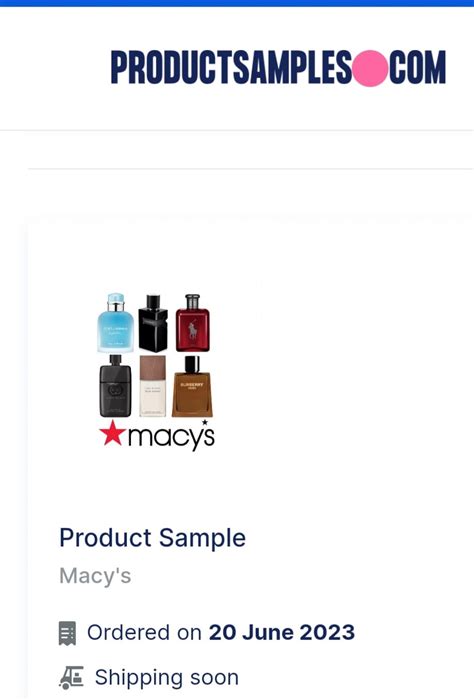 Macy's Perfume Samples Box