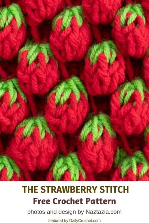 Learn A New Crochet Stitch The Strawberry Stitch Daily Crochet