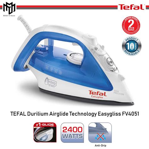 Tefal Durilium Airglide Technology Easygliss Steam Iron Fv Shopee