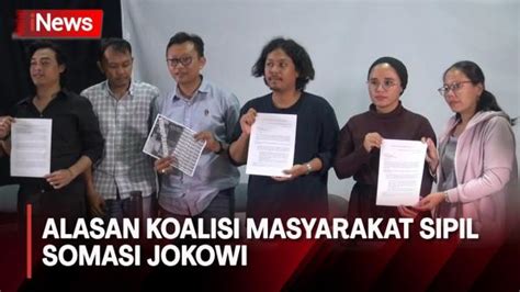 Koalisi Masyarakat Sipil Layangkan Somasi Ke Presiden Jokowi Ini Alasannya