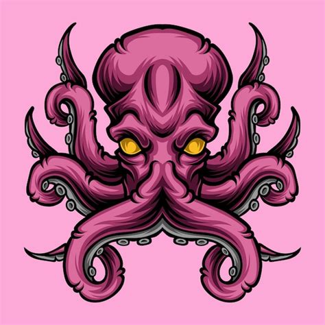 Premium Vector Octopus Mascot Vector Illustration