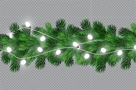 Premium Vector Glowing Christmas Lights Isolated Realistic Design