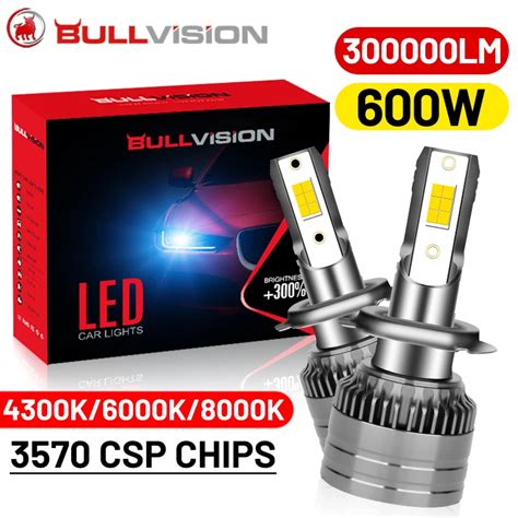 Bullvision H H Led Canbus L Mpada Do Farol Do Carro Lm W