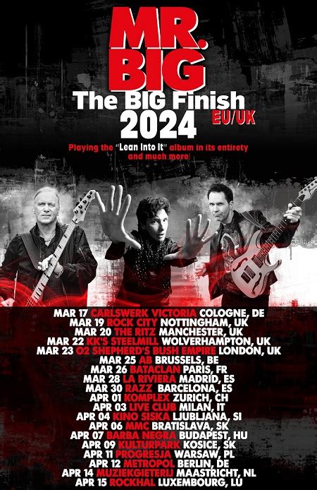 Mr Big The Big Finish Tour Eu Termine Angek Ndigt Obliveon