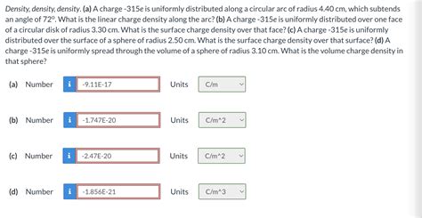 Solved Density Density Density A A Charge E Is Chegg