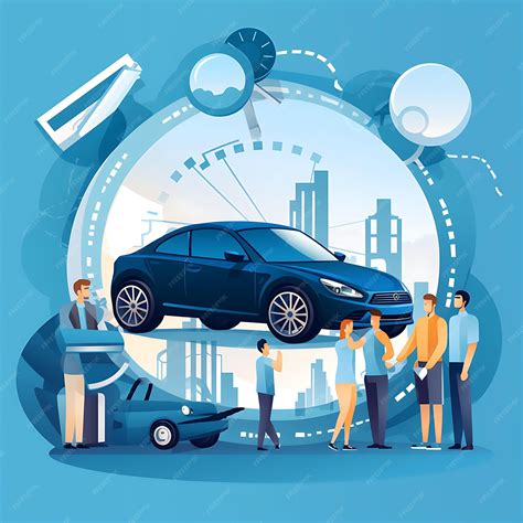 Premium AI Image | flat illustration car insurance Ai Generative