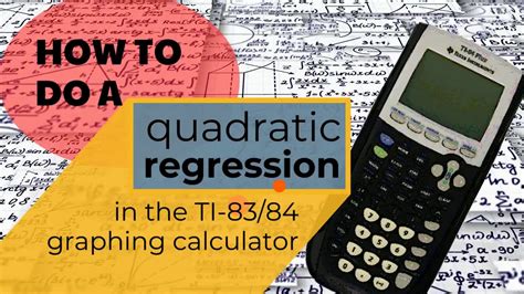 Quadratic Regression On The TI 83 84 YouTube