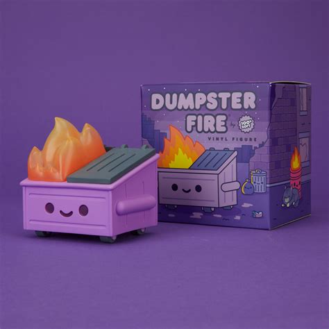 This Is Fine Dumpster Fire Vinyl Figure By Kc Green X 100 Soft