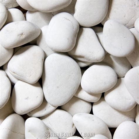 White Beach Pebbles Stone Indonesia White Natural Pebble Stone White