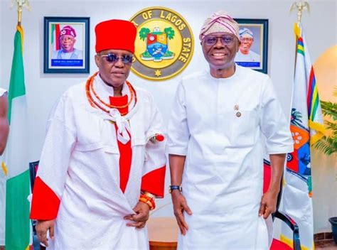 Sanwo Olu Hosts Oba Of Benin In Lagos Photos