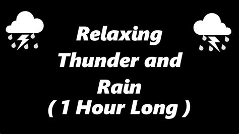 Relaxing Thunder and Rain - YouTube