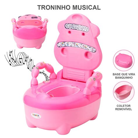 Troninho Infantil Pinico Penico Fazendinha Musical Desfralde Shopee