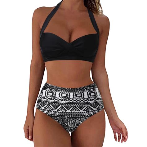 Ehrwe Bikinis For Women High Waisted Bikini Sexy Push Up Two Piece