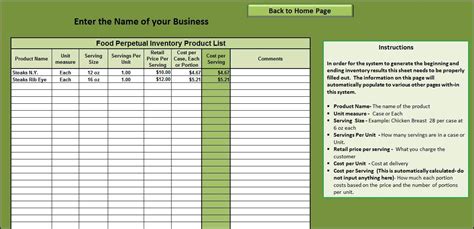 Excel Templates For Restaurant Management