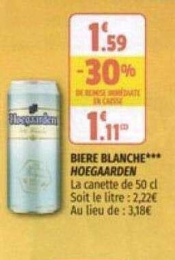 Promo Bière Blanche Hoegaarden chez Coccinelle Express iCatalogue fr